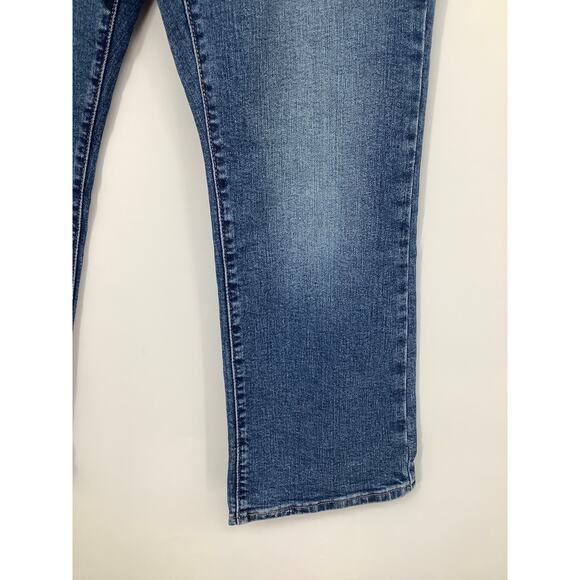 Levis Womens 29 Blue Medium Wash 725 Kick Bootcut Jeans High Rise Stretch F4-4 - Picture 5 of 9